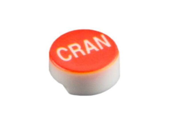 Button -Cranberrie, Wunder-bar white on red