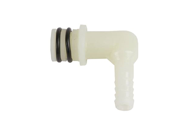 Inlet -Elbow, plastic 1/2 o-ring x 1/4 Barb