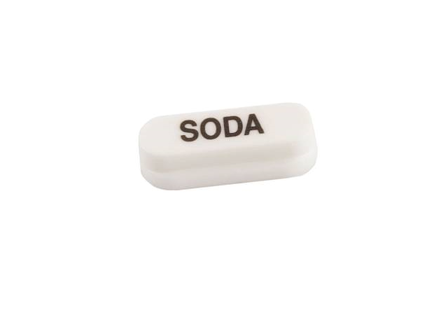 Button -Soda, Wunder-bar, black on white