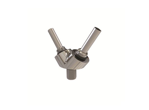 Holder -2, chrome, LED/QC Incl. wire and threaded tap