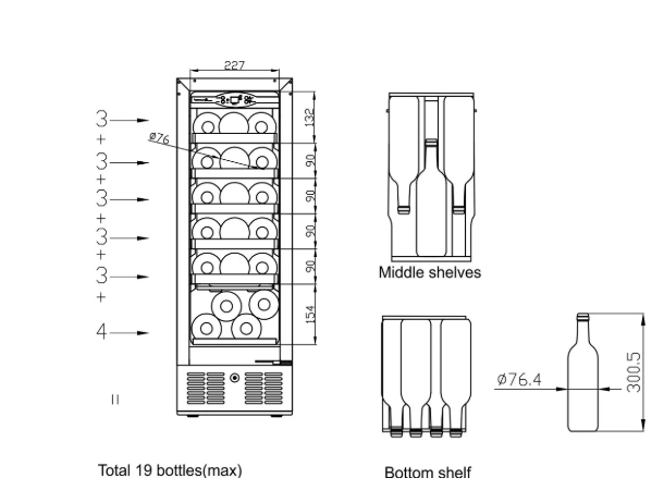 Wine Cooler TFW100-S Slim