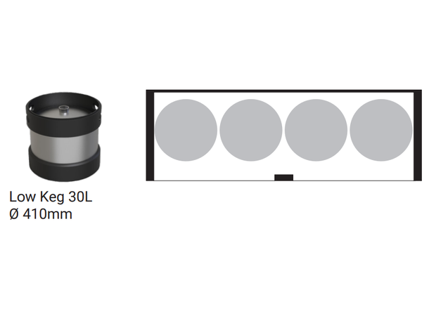 Keg cooler 1800 Cooling unit on top or side 