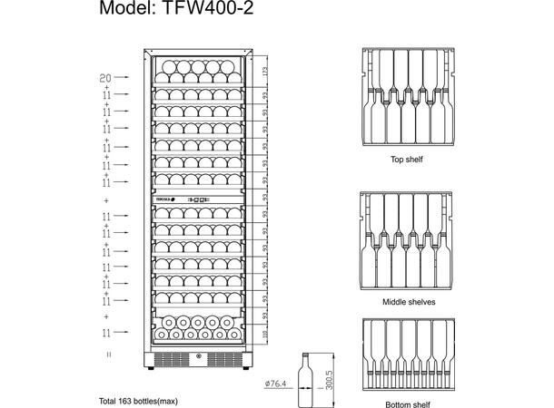 Display Vinskap TFW400-2F