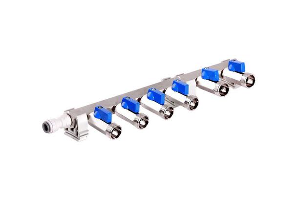 Pressure splitter 6-way with valves