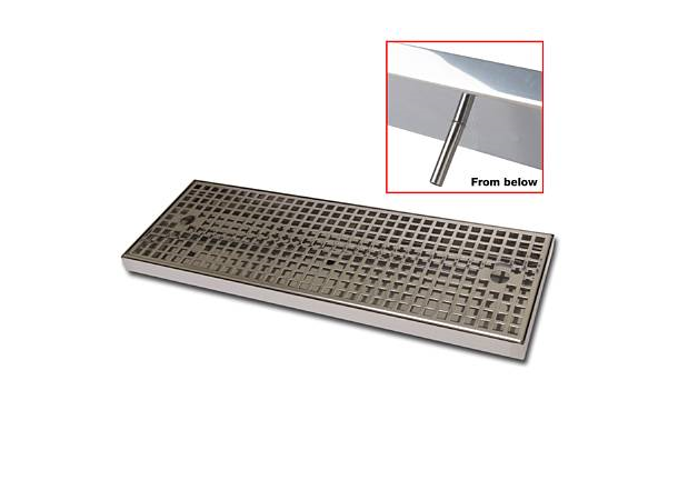 Spillbrett 170x500 med avløp Rustfritt stål