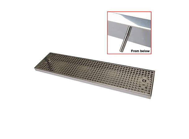 Drip tray -170x700, drain Stainless steel 